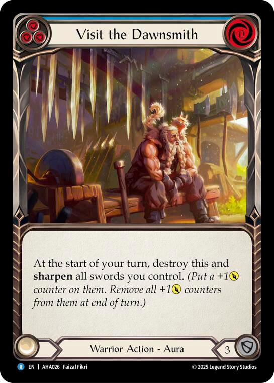 Image for Visit The Dawnsmith (Blue) (AHA026) (Armory Deck Origins: Hala) - Flesh and Blood TCG