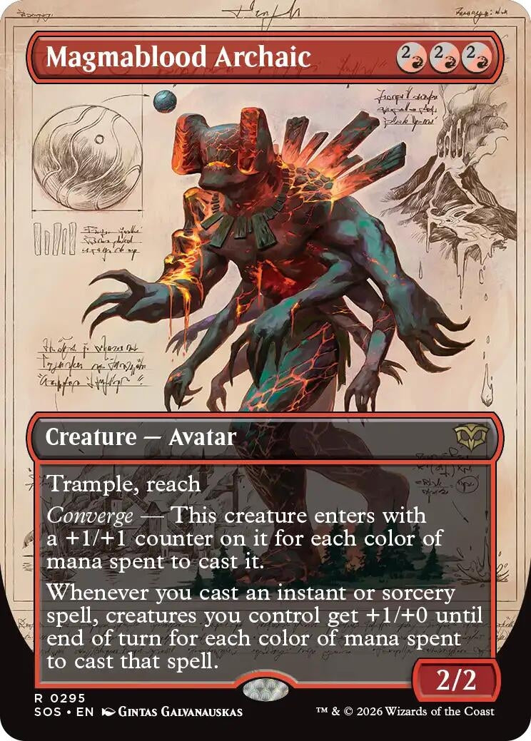 Image for Magmablood Archaic (Borderless) (295) (Secrets of Strixhaven) - Magic: The Gathering