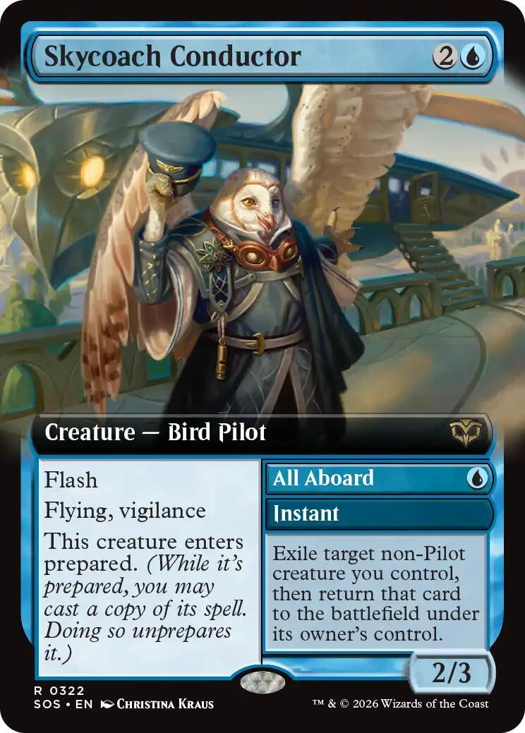 Image for Skycoach Conductor (Extended Art) (322) (Secrets of Strixhaven) - Magic: The Gathering