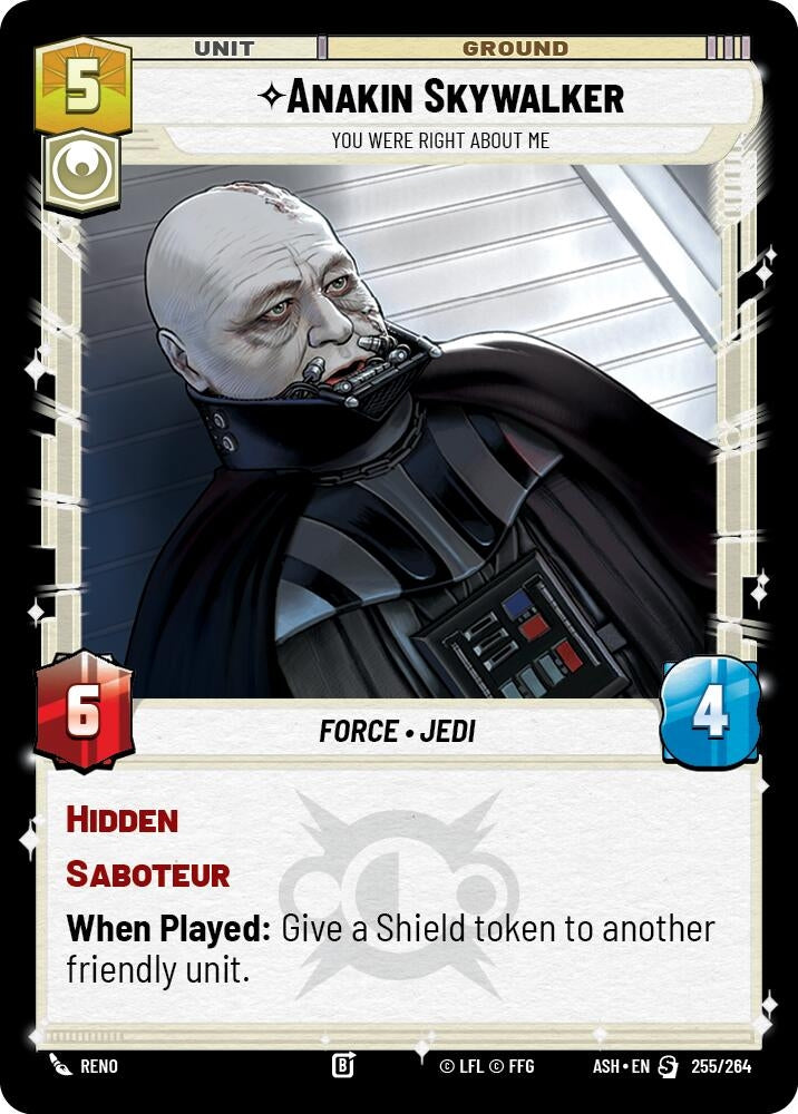 Image for Anakin Skywalker - You Were Right About Me (255/264) (Ashes of the Empire) - Star Wars: Unlimited