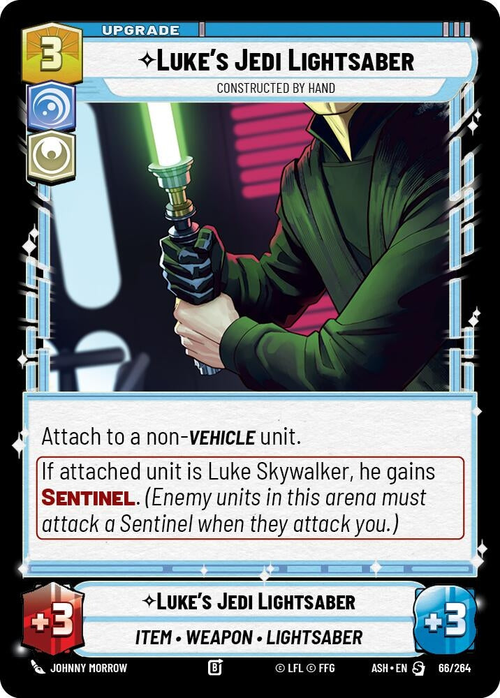 Image for Luke's Jedi Lightsaber - Constructed by Hand (66/264) (Ashes of the Empire) - Star Wars: Unlimited