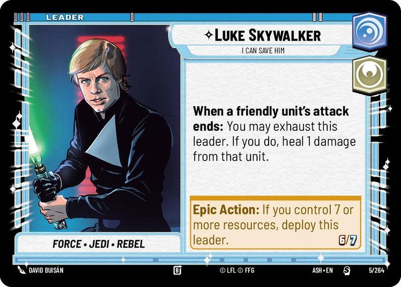 Image for Luke Skywalker - I Can Save Him (5/264) (Ashes of the Empire) - Star Wars: Unlimited