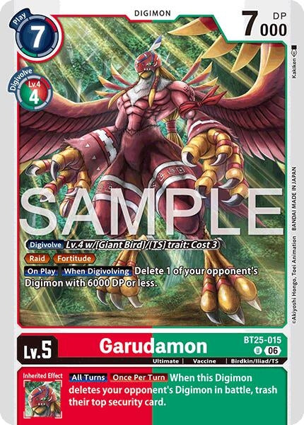 Image for Garudamon (BT25-015 U) (Dual Revolution) - Digimon Card Game