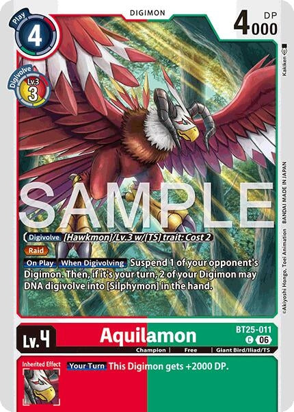 Image for Aquilamon (BT25-011 C) (Dual Revolution) - Digimon Card Game