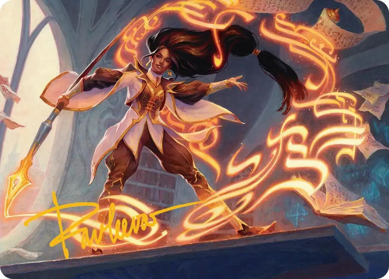 Image for Interjection Art Card (Gold-Stamped Signature) (4) (Art Series: Secrets of Strixhaven) - Magic: The Gathering