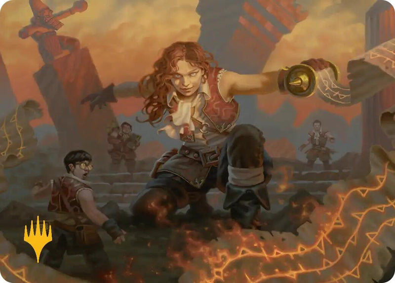 Image for Zealous Lorecaster Art Card (Gold-Stamped Planeswalker Symbol) (14) (Art Series: Secrets of Strixhaven) - Magic: The Gathering