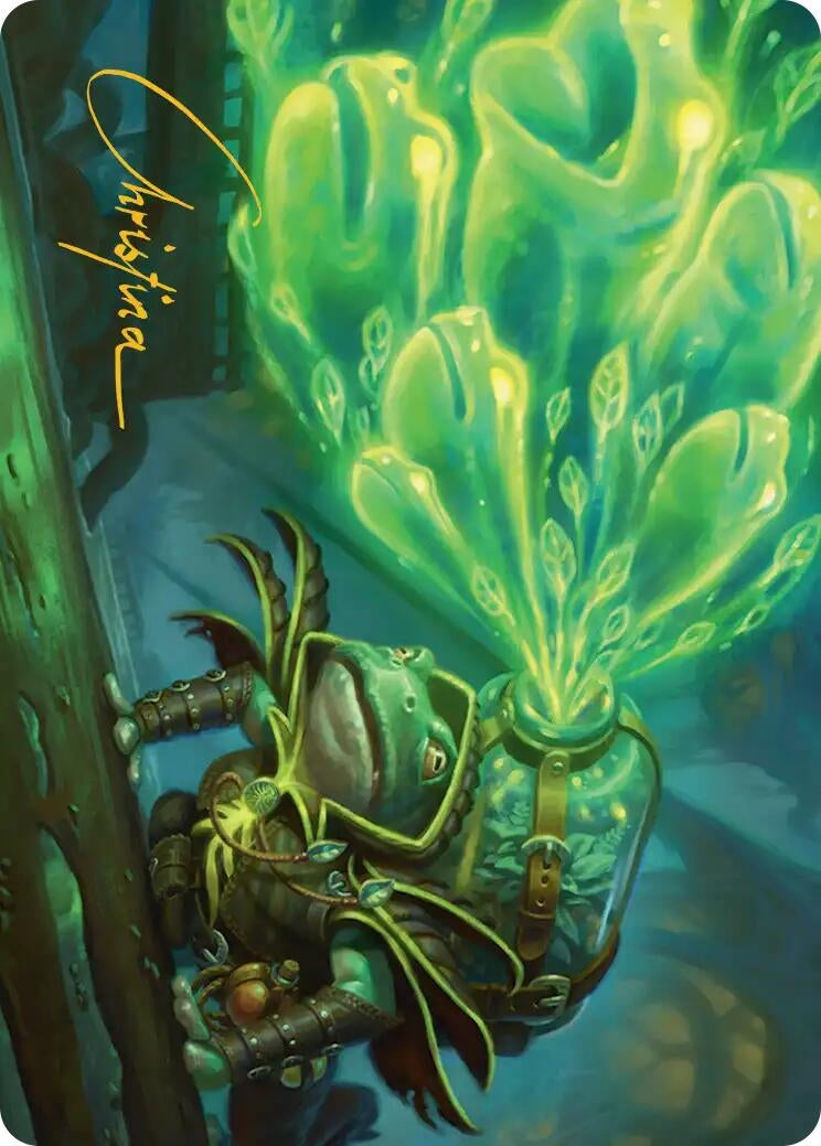 Image for Burrog Barrage Art Card (Gold-Stamped Signature) (15) (Art Series: Secrets of Strixhaven) - Magic: The Gathering
