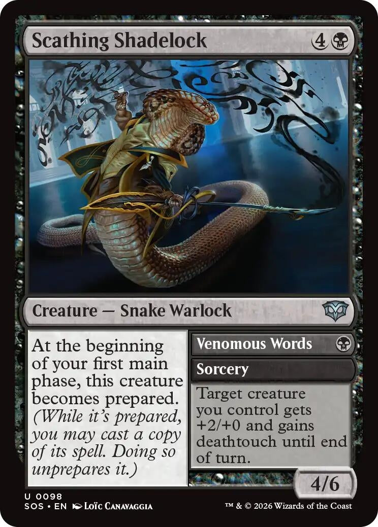 Image for Scathing Shadelock (98) (Secrets of Strixhaven) - Magic: The Gathering