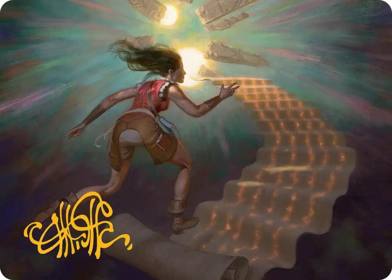 Image for Pursue the Past Art Card (Gold-Stamped Signature) (22) (Art Series: Secrets of Strixhaven) - Magic: The Gathering