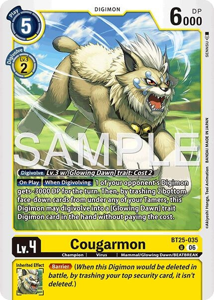 Image for Cougarmon (BT25-035 U) (Dual Revolution) - Digimon Card Game