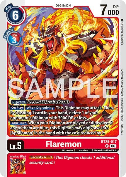 Image for Flaremon (BT25-017 R) (Dual Revolution) - Digimon Card Game