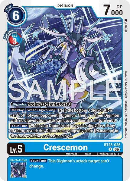 Image for Crescemon (BT25-026 R) (Dual Revolution) - Digimon Card Game
