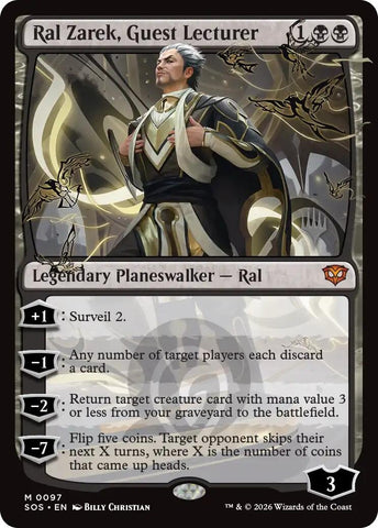 Image for Ral Zarek, Guest Lecturer (97) (Promo Pack: Secrets of Strixhaven) - Magic: The Gathering