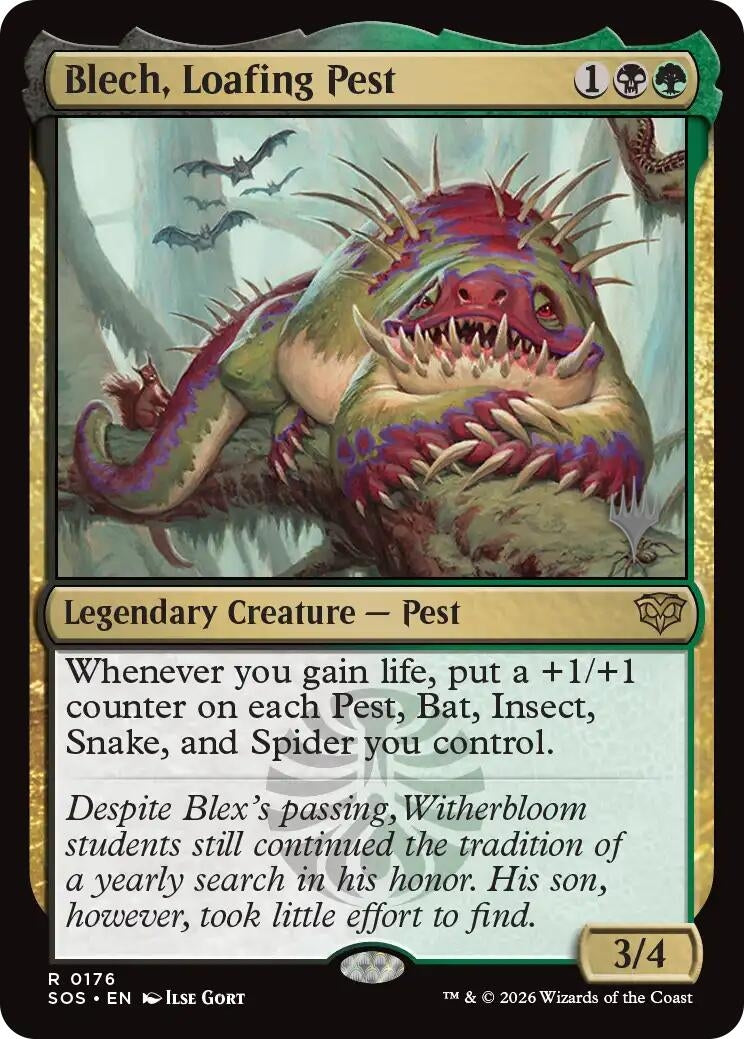 Image for Blech, Loafing Pest (176) (Promo Pack: Secrets of Strixhaven) - Magic: The Gathering