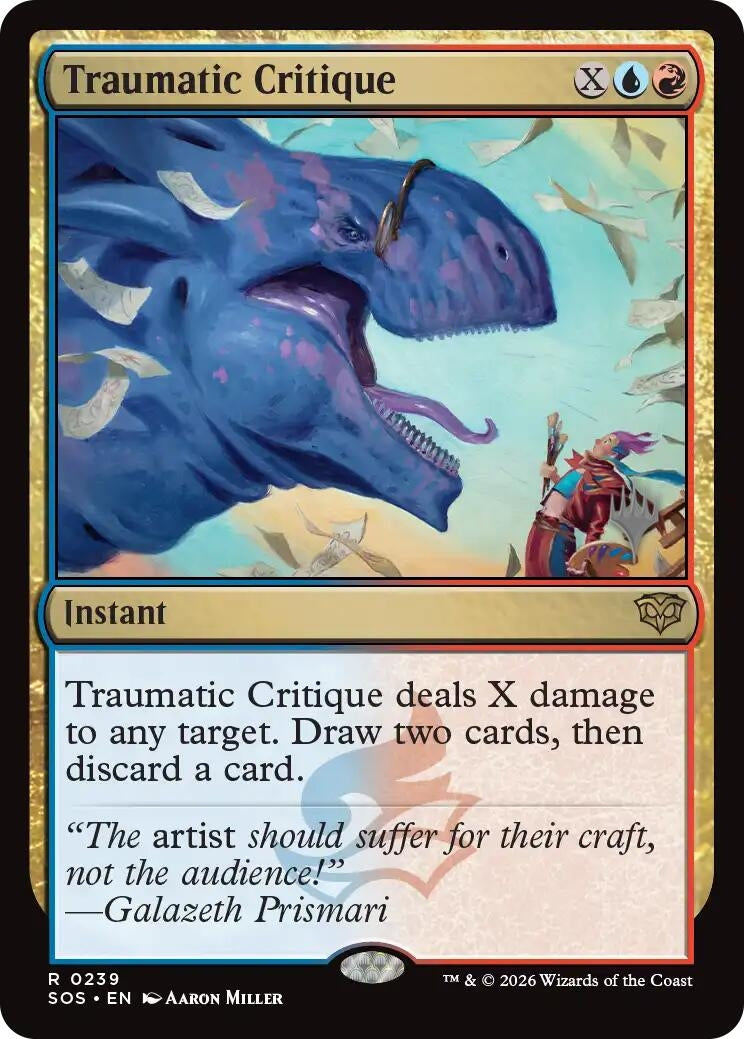 Image for Traumatic Critique (239) (Promo Pack: Secrets of Strixhaven) - Magic: The Gathering