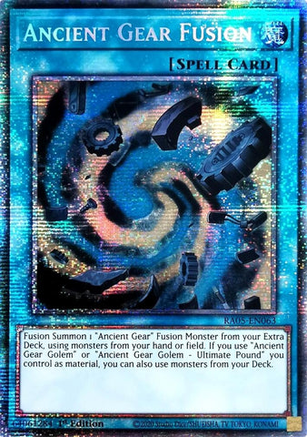 Image for Ancient Gear Fusion (Starlight Rare) (RA05-EN063) (Rarity Collection 5) - YuGiOh