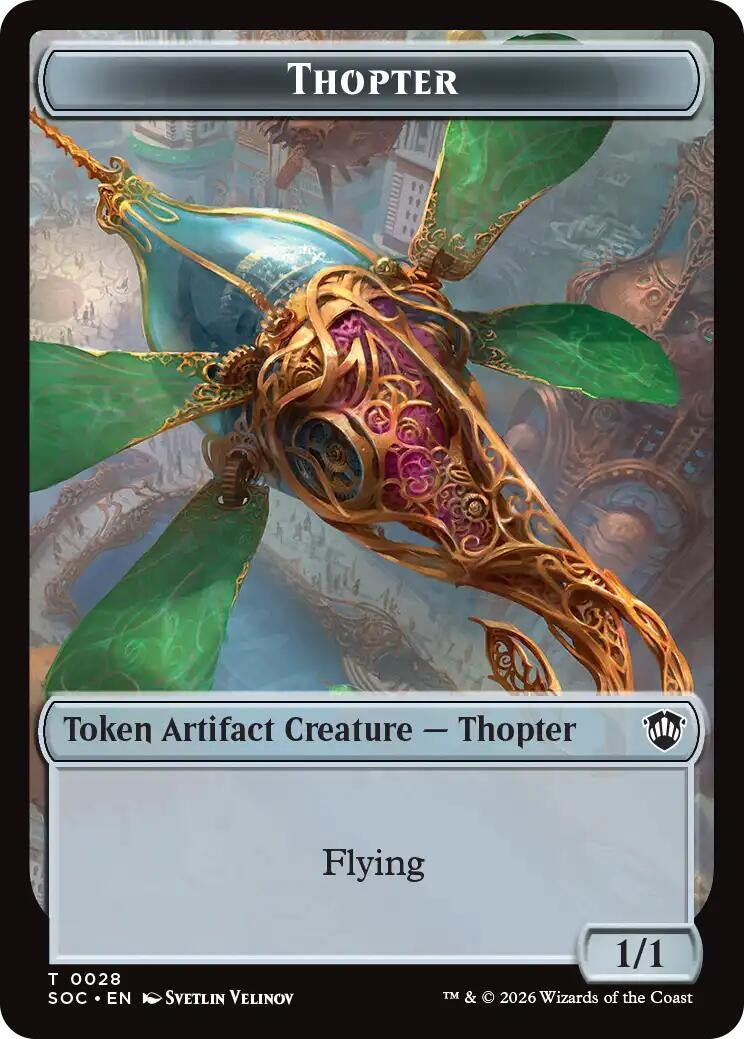 Image for Thopter // Fractal (0004) Double-Sided Token (28 // 4) (Secrets of Strixhaven) - Magic: The Gathering