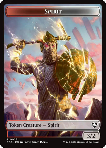 Image for Spirit (0025) // Rogue Double-Sided Token (25 // 10) (Secrets of Strixhaven) - Magic: The Gathering