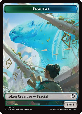 Image for Fractal (0005) // Spirit (0011) Double-Sided Token (5 // 11) (Secrets of Strixhaven) - Magic: The Gathering