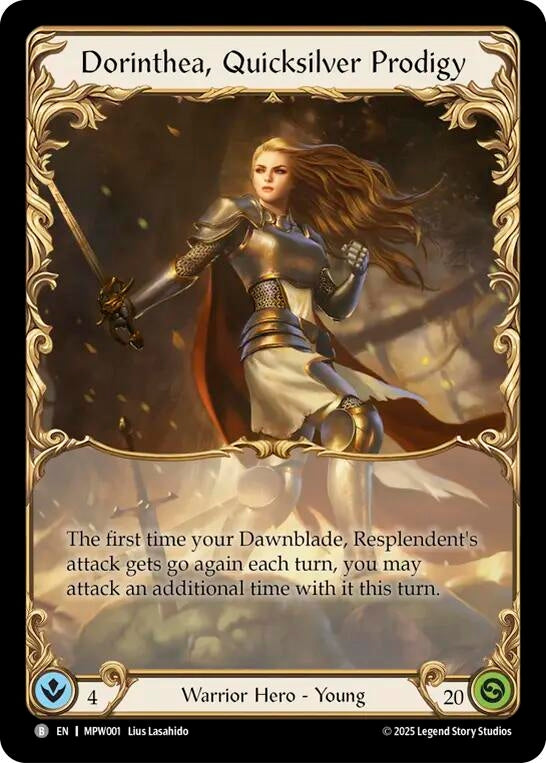 Image for Dorinthea, Quicksilver Prodigy (MPW001) (Mastery Pack Warrior) - Flesh and Blood TCG