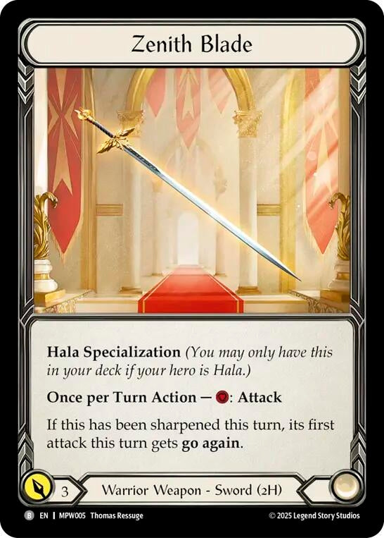 Image for Zenith Blade (MPW005) (Mastery Pack Warrior) - Flesh and Blood TCG
