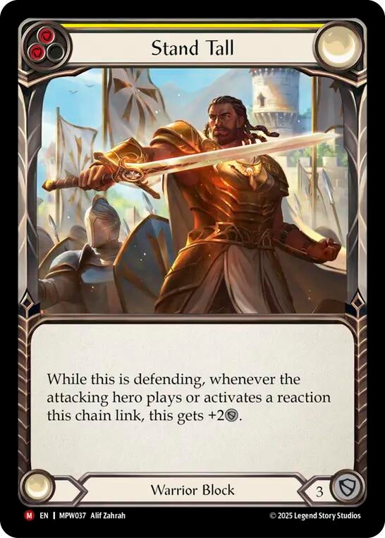 Image for Stand Tall (MPW037) (Mastery Pack Warrior) - Flesh and Blood TCG