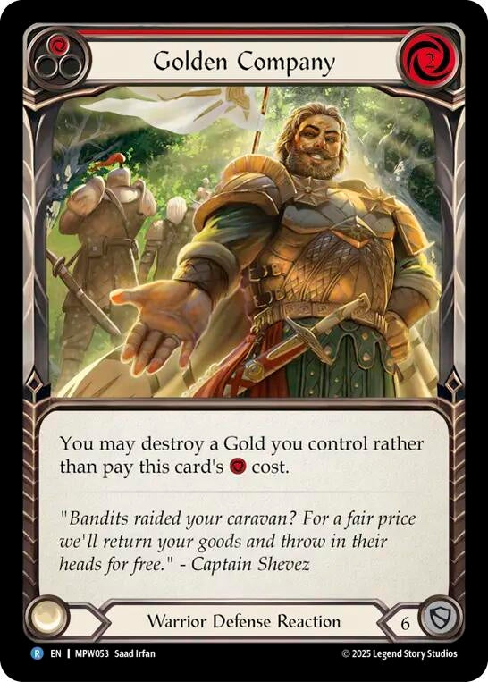 Image for Golden Company (Red) (MPW053) (Mastery Pack Warrior) - Flesh and Blood TCG
