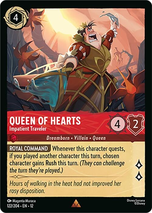 Image for Queen of Hearts - Impatient Traveler (122/204) (Wilds Unknown) - Disney Lorcana