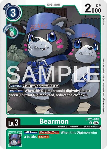 Image for Bearmon - BT25-048 (BT25-048 U) (Dual Revolution) - Digimon Card Game