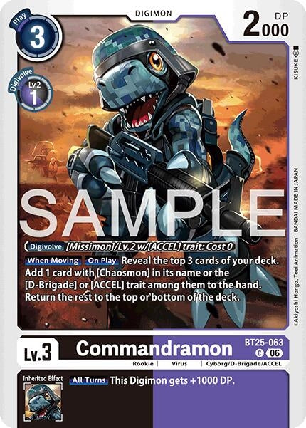 Image for Commandramon (BT25-063 C) (Dual Revolution) - Digimon Card Game