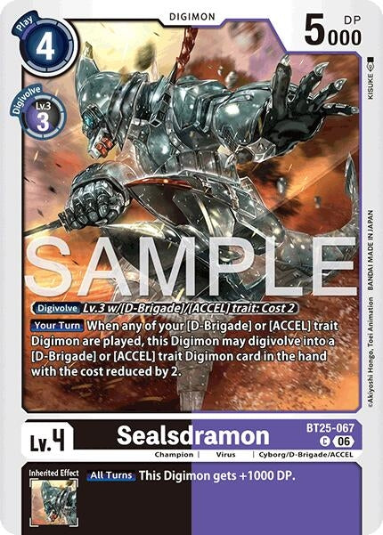 Image for Sealsdramon (BT25-067 C) (Dual Revolution) - Digimon Card Game