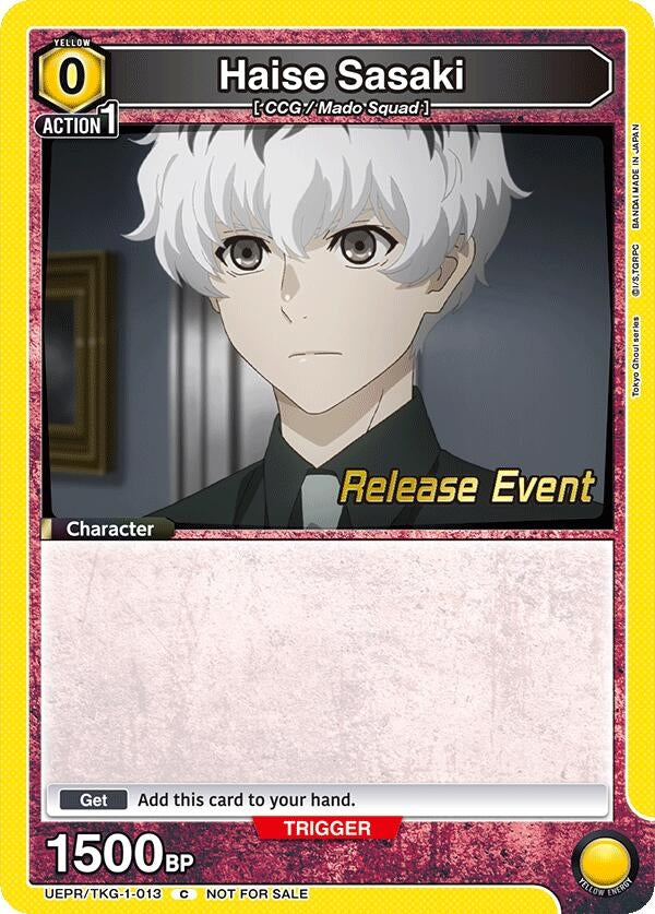 Image for Haise Sasaki (013) (UEPR/TKG-1-013) (UE18BT: Tokyo Ghoul Release Event Cards) - Union Arena