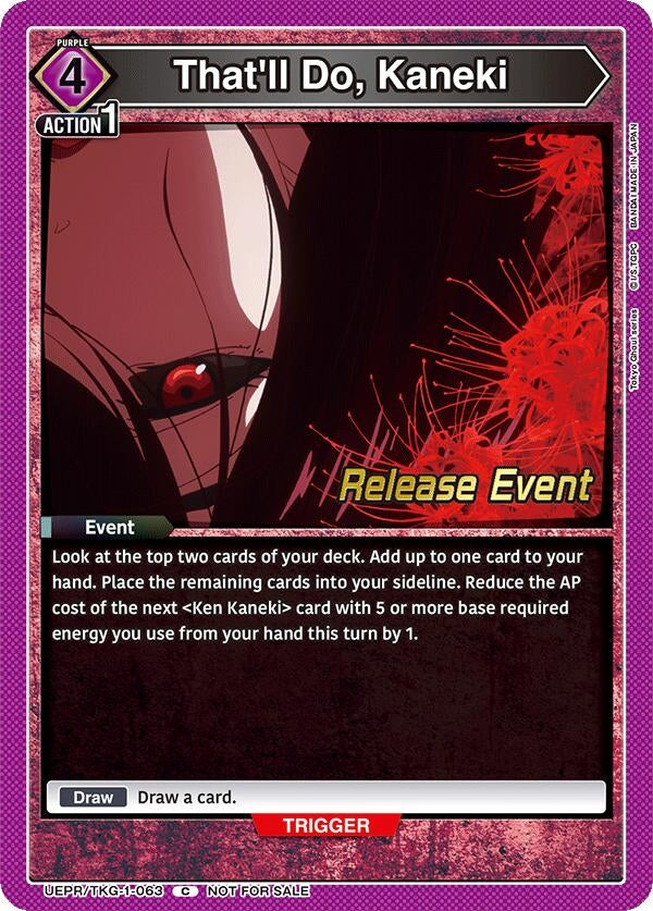 Image for That'll Do, Kaneki (UEPR/TKG-1-063) (UE18BT: Tokyo Ghoul Release Event Cards) - Union Arena
