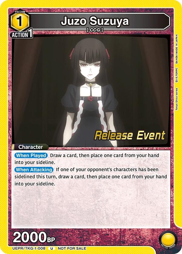 Image for Juzo Suzuya (008) (UEPR/TKG-1-008) (UE18BT: Tokyo Ghoul Release Event Cards) - Union Arena