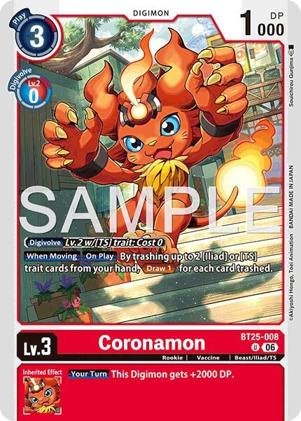 Image for Coronamon (BT25-008 U) (Dual Revolution) - Digimon Card Game
