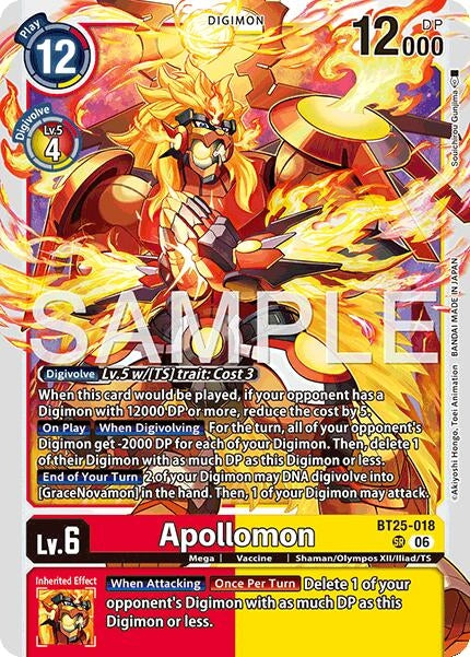 Image for Apollomon (BT25-018 SR) (Dual Revolution) - Digimon Card Game
