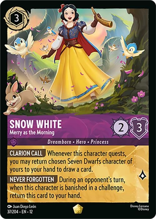 Image for Snow White - Merry as the Morning (37/204) (Wilds Unknown) - Disney Lorcana