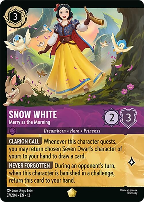 Image for Snow White - Merry as the Morning (Foil) (37/204) (Wilds Unknown) - Disney Lorcana