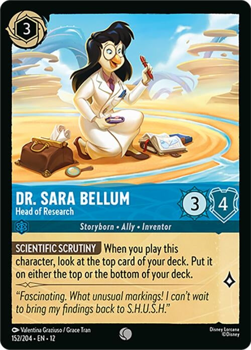 Image for Dr. Sara Bellum - Head of Research (152/204) (Wilds Unknown) - Disney Lorcana