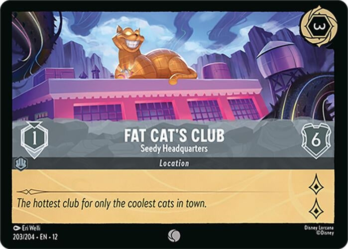 Image for Fat Cat's Club - Seedy Headquarters (203/204) (Wilds Unknown) - Disney Lorcana