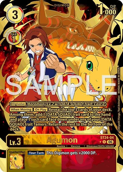 Image for Agumon (Rare Pull) (ST24-04 R) (Starter Deck 24: Data Squad) - Digimon Card Game