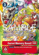 Image for Garnet Memory Boost! (Alternate Art) (LM-033 P) (Starter Deck 23: Beatbreak) - Digimon Card Game