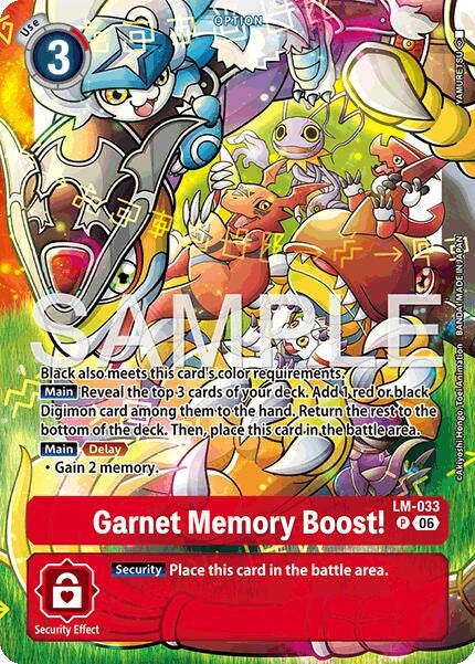 Image for Garnet Memory Boost! (Alternate Art) (LM-033 P) (Starter Deck 23: Beatbreak) - Digimon Card Game