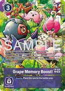 Image for Grape Memory Boost! (Alternate Art) (LM-038 P) (Starter Deck 23: Beatbreak) - Digimon Card Game