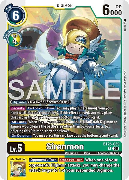 Image for Sirenmon (BT25-039 R) (Dual Revolution) - Digimon Card Game