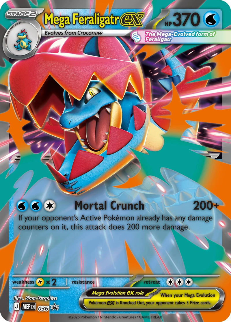Image for Mega Feraligatr ex (036) (Jumbo Cards) - Pokemon