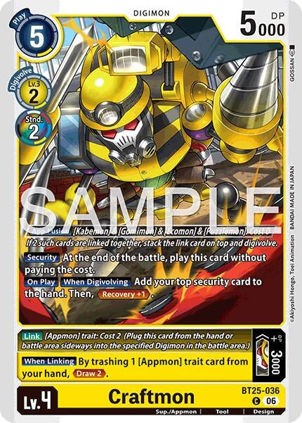 Image for Craftmon (BT25-036 C) (Dual Revolution) - Digimon Card Game