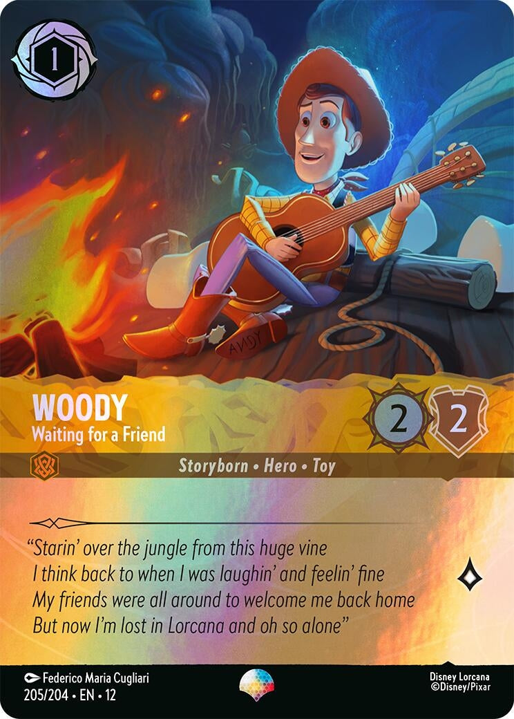 Image for Woody - Waiting for a Friend (Epic) (205/204) (Wilds Unknown) - Disney Lorcana
