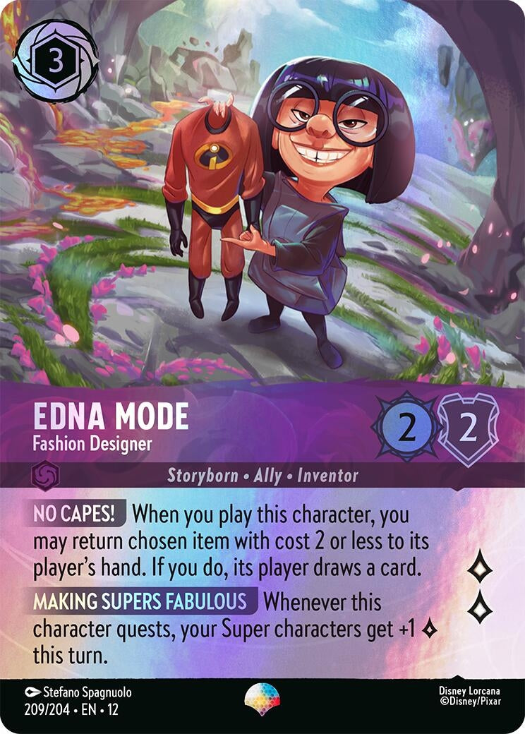 Image for Edna Mode - Fashion Designer (Epic) (209/204) (Wilds Unknown) - Disney Lorcana