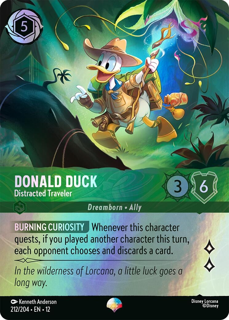 Image for Donald Duck - Distracted Traveler (Epic) (212/204) (Wilds Unknown) - Disney Lorcana